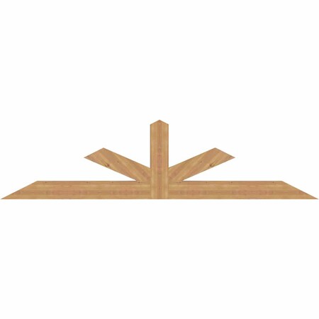 Ekena Millwork Saratoga Smooth Timber Gable Bracket, Western Red Cedar, 96"W x 24"H x 3 1/2"D x 5 1/2"F, 6/12 Pitch GBW096X24X0406SAR00SWR
